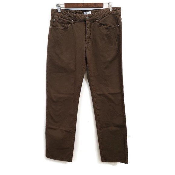 Straight Leg 27 Inseam Khaki Pants 